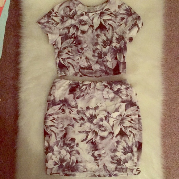 Lucca Couture Dresses & Skirts - Lucca Couture 2 piece Floral Skirt and Top XS, S